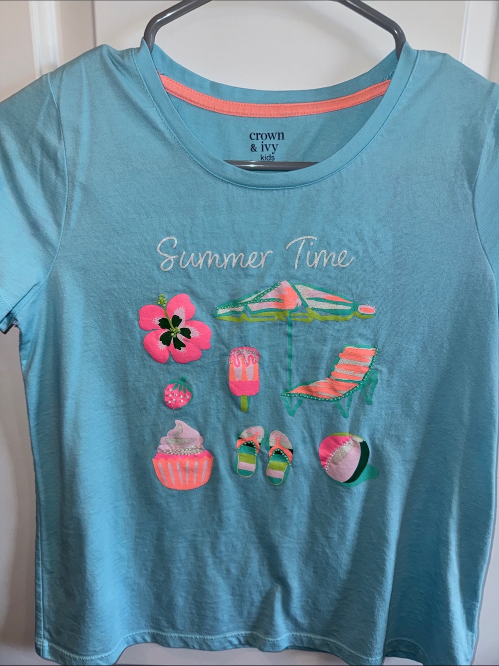 crown & ivy kids Graphic Tee with Pink Accents